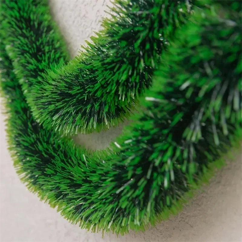 Christmas Tinsel Ribbons Green Cane Ribbon Garland Xmas Tree Hanging Pendent Wreath Ornament Home Party Decor Supplies Wholesale