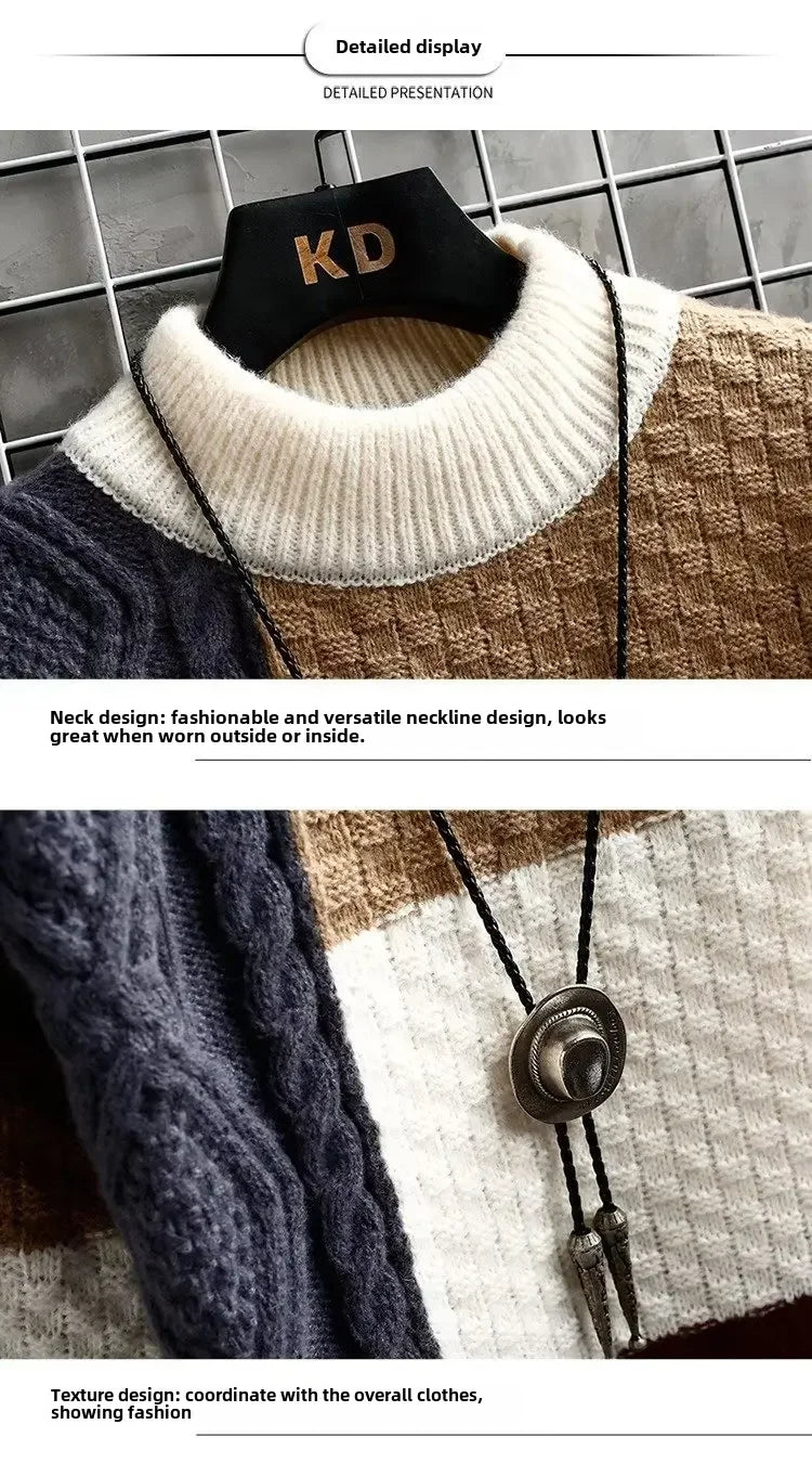 2023 New Men's Sweater Autumn Winter Japanese Style Knitted Trendy Pullovers Basic Killer Whale Cardigan Fashion