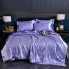 Luxury 100% Silk Bedding Set with Duvet Cover Set Double King Queen Size Bedding Cover Kit 4pcs Bed Cover Bed Linen Sets