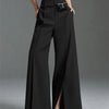 Yeezzi Urban Female Suit Pants 2025 New Fashion Black White Color Loose Straight Pant High-Waisted Pleated Split-Front Trousers
