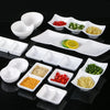 White Melamine Dipping Saucer Soy Vinegar Saucer Japanese Tableware Kitchen Seasoning Dish Scallion Garlic Plate for Restaurant
