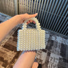Noble Crystal Beaded Evening Bag Wedding Clutch with Pearl Chain New handmade Pearl chain shoulder bag Handbag evening dress bag