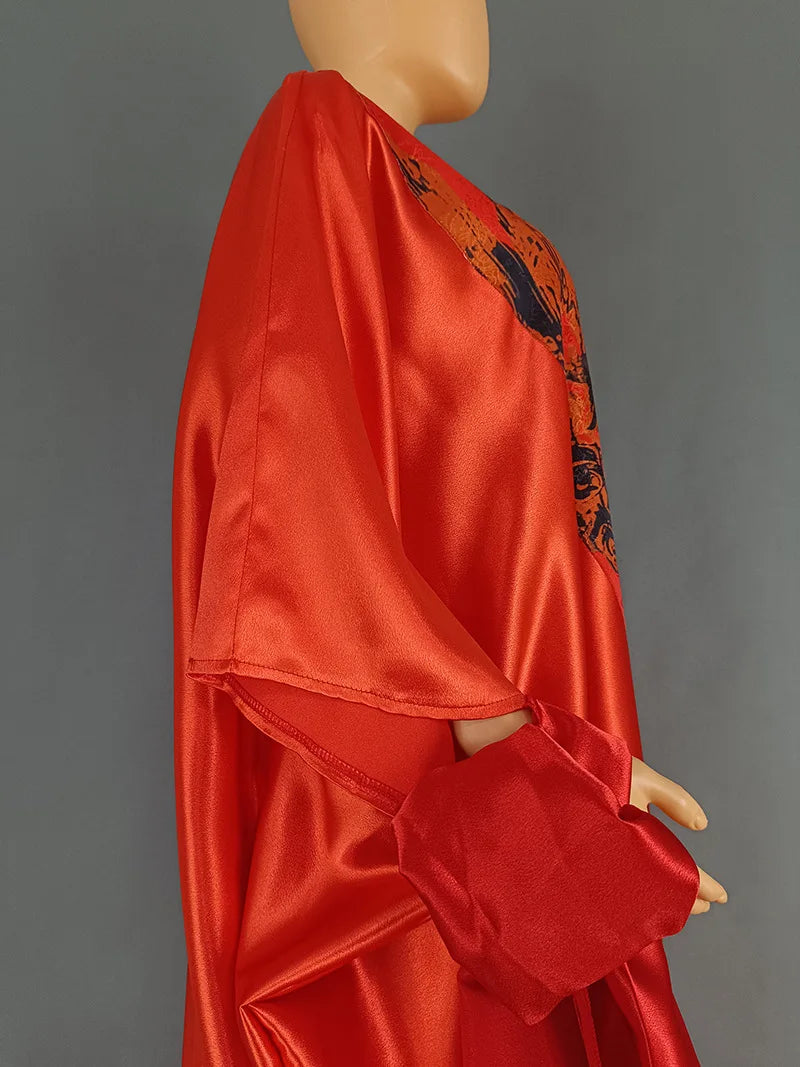 Abayas For Women Dubai African Muslim Fashion Dress Caftan Marocain Evening Party Dresses Satin Boubou Robe Djellaba Femme 2025