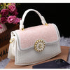 Fashion Diamonds Women Handbags 2023 Red Genuine Leather Lady Shoulder Messenger Bag Crocodile Pattern Portable Shell Tote Bags