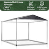 6x8 FT Outdoor Storage Shed, Garden Shed with Updated Frame Structure and Lockable Doors, Metal Tool Sheds for Backyard Garden