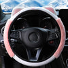 Cute Cartoon Plush Kitten Warm Car without Inner Ring Steering Wheel Cover Car Accessories Suitable for 14.5-15INCH