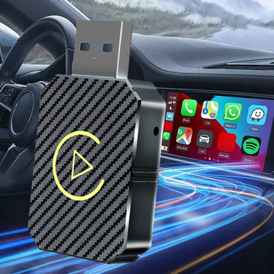 2 in 1 Wireless Carplay Adapter Android Auto Smart USB Dongle Plug and Play BT WiFi for OEM Wired CarPlay/Andriod Auto Cars