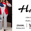 Znaiml Women's Fashion Patchwork Long Flare Sleeve Tops and Wide Leg Pants Blue Two 2 Piece Set Casual OL Work African Outfit