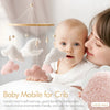 Baby Crib Mobile Rattle Toy 0-12Months Infant Soft Felt Teddy Velvet Pink Bear Bed Bell Hanging Toy Holder Bracket Crib Girl Toy