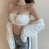 Non-Slip Bra Lace Tube Top Seamless Wireless Small Chest Push up Adjustable Sexy Beauty Back Underwear for Women
