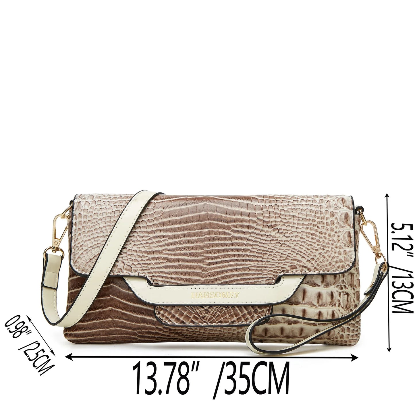 New Fashionable Large Capacity Crocodile Pattern Handbag Trendy Women's Crossbody Bag Quality Single Shoulder Bag Motorcycle Equ