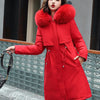 Winter Parka 2024 New Women Jacket Clothes Long Coat Wool Liner Hooded Jacket Fur Collar Thick Warm Snow Wear Fashion Parka