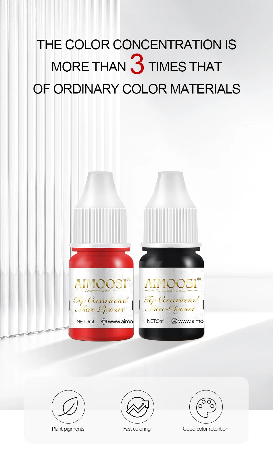 New Top Tattoo Microblading Paint Ink 3ml Pigment For Semi Permanent Body Art Eyebrows Eyeliner Lips Tint Makeup Supplies