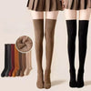 New Women Black White Knee High Lolita Socks Lady Female Over Knee Cute Long Sock Solid Color Stockings For Women