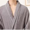 100% Cotton Couples Long Thick Absorbent Terry Bath Robe Kimono Men Light Weight Towel Bathrobe Sleepwear Women Hotel Gown Robes