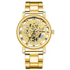 New Fashion Top Women Hollow Skeleton Faux Mechanical Watch Ladies Metal Mesh Quartz Wrist Watches For Female Relogio Feminino