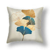 45x45cm gingko leaf polyester cushion cover black gold  waist pillowcase living room chair sofa home decoration