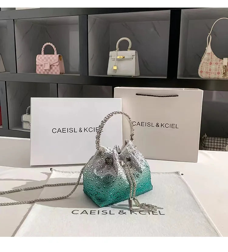 Wedding Party Clutch Purse Glitter Shiny Diamond Banquet Bag Women's Handbag Luxury Fashion Evening Bag Shoulder Chain Bag