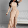 Znaiml Luxury Women Long Sleeve Sheer Mesh Patchwork Skinny Night Party Club Romper Overalls Birthday Sexy Rhinestone Jumpsuits