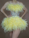 Ensemble haut et jupe sexy en dentelle, robe rose tendance, fête d'anniversaire, club dragqueen 303, performance  Y001