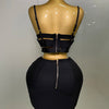 2025 New Arrival High Quality Women Sexy Bandage Tops Fashion Pencil Skirts Set Nightclub Party Celebrate Women's Set