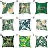 45cm Cushion Case Removable Polyester Green Plant Print Pillowcase Tropical Leaf Cactus Monstera Throw Cushion Cover Home Decor