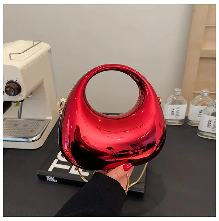 Luxury Designer Evening Clutch Clear Acrylic Women Handbags Fashion Shoulder Bag Half Moon Wedding Purses Party Tote Ladies 2025