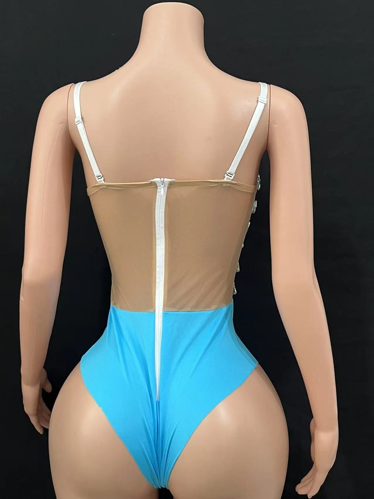Multi colored triangle jumpsuit, party dress, birthday dress, bar party, dance party, dance team, gogo, women's bar, nightclub,