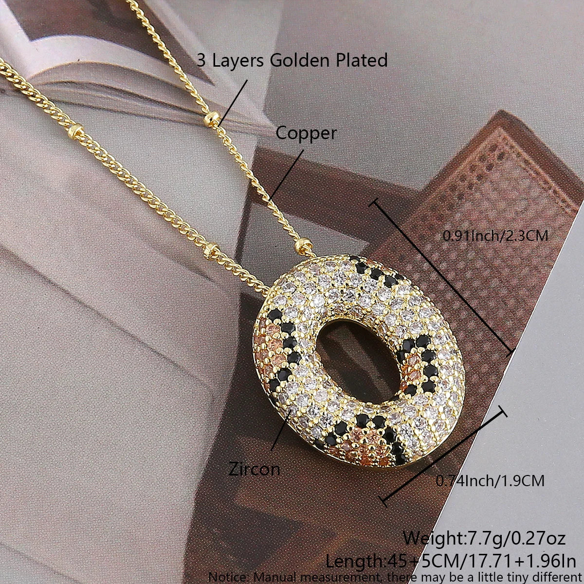 MHS.SUN New Leopard Bubble Letter Necklace Gold Plated Chunky Bubble Zircon 26 Initial Pendant Necklace Women Fashion Jewelry