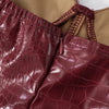 Luxury Leather Strapless Short Dress Women's Hot Summer Backless Sexy Party Curvy Dresses 2025 Evening Red Brown Hip Pacage  Y2K