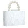 Luxury Crossbody Bag Pearl Marble Dark Green Acrylic PVC Evening Bags Women Purses And Handbags Wedding Party Beach Flap