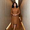 HLJ High Quality Elegant Office Lady Blazer Two Piece Sets Women Lapel Long Sleeve Coat And Slim Dress Outfit Female Clothing