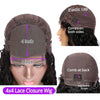 13x4 Short Bob Wig Human Hair Deep Wave 100% Brazilian Curly Human Hair Wigs Transparent Lace Front Wigs For Women Preplucked