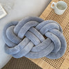 Inyahome Handmade Knot Throw Pillows for Couch Soft Decorative Knotted Comfort Pillow Cushion for Home Sofa Bedroom Decor Blue