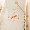 Crib Mobile Bed Bell Wooden Baby Rattles Soft Felt Cartoon Animal Bed Bell Newborn Music Box Hanging Toy Crib Bracket Baby Gifts
