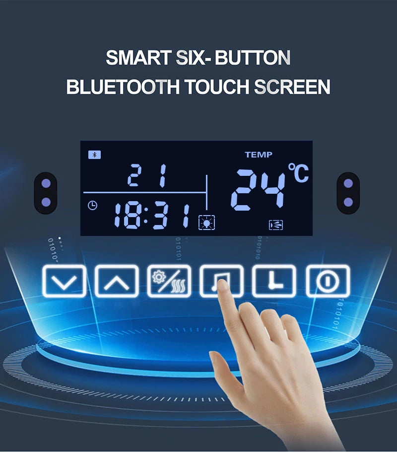 Bathroom Smart Makeup LED Mirror Adjustable light With Bluetooth Speaker Anti-Fog Human Body Induction Hotel Decoration Mirror