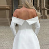 BKQU Elegant Off Shoulder Long Sleeve Mini Dress Women Sexy Strapless Backless Slim A-Line Short Dress Lady Chic Party Vestidos