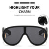 New Fashion Personality Hip Hop Cool Cyberpunk Sunglasses with Large Frame UV400 Anti UV Eyeglasses Oculos De Sol Feminino