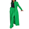 Women's Set Full Sleeve X-Long Blazer Coat+ Long Pant Suit 2025 Spring Streetwear Two 2 Piece Set Africa OL Work Outfits