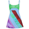 Sexy Women Y2K Mini Dresses Vintage Patchwork Beach Summer Backless Dress Elegant Lady Boho Outfits Evening Party Clothes