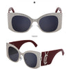 Oversized Cat Eye Sunglasses Women 2024 Luxury Brand Designer Punk Round Sun Glasses For Ladies Trendy Big Frame Eyewear UV400