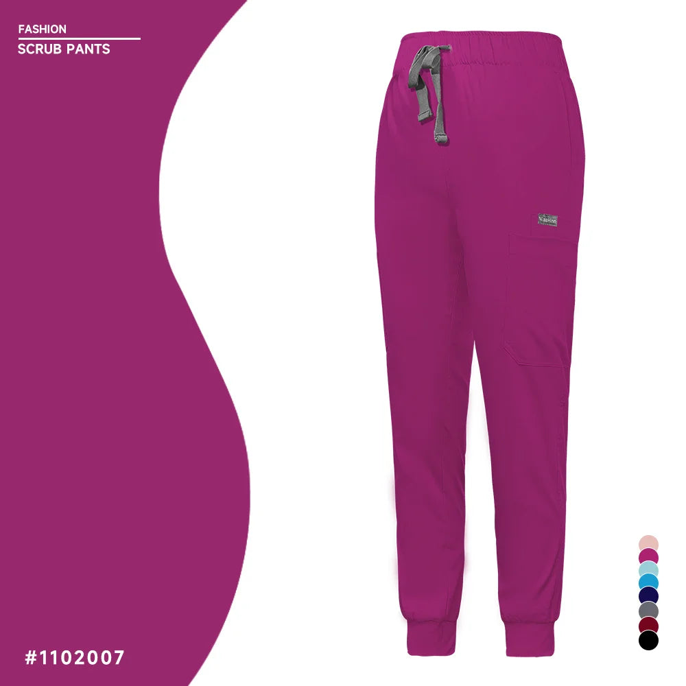 Unisex Jogger Pants Dentist Pants Solid Color Beauty Salon Nursing Men Jogging Pants Spa Uniform Pants Pet Medical Doctor Scrub