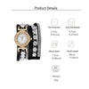 Fashion Rhinestone Blingbling Leather Wrap Quartz women watch