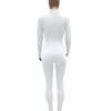 Women's Bodycon One-piece Jumpsuit Long Sleeved Big Zipper Female Casual Sport Workout Skinny Activity Wear Overalls Tops