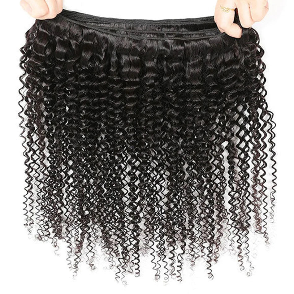 30 Inch Kinky Curly Human Hair Bundles 100% Human Hair Extensions Brazilian Water Wave Bundles Raw Hair Weave Tissage Hair