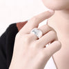 DOTEFFIL 925 Sterling Silver Big Smooth AAAAA Zircon Ring For Man Woman Fashion Wedding Engagement Party Gift Charm Jewelry