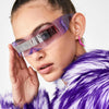Futuristic Narrow Visor women Sunglasses Laser Eyeglasses Personality Mirrored Lens Eyewear Glasses integrated Men sun glasses