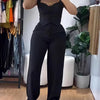 Chic Women Suit Y2k Sexy Two Piece Set Summer Sleeveless Slim Vest And Wide-leg Trouser Sets Elegant Solid Pants Women's Outfit
