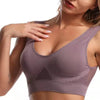 1pcs Women Sports Bra Large Size No Steel Ring Seamless Underwear Removable Chest Pad Runing Sport Hollow Mesh Vest Bras