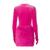 Fur Velvet Street Party Dress Women Fashion Sexy Club Outfit 2023 Autumn Female Luxury Clothing Winter Elegant Evening Dress